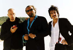 Gabriele Salvatores, Diego Abatantuono e Sergio Rubini sul set di Amnsia