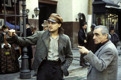 Leonardo Di Caprio e Martin Scorsese in Gangs of New York