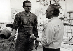 Leonardo di Caprio e Martin Scorsese in Gangs of New York